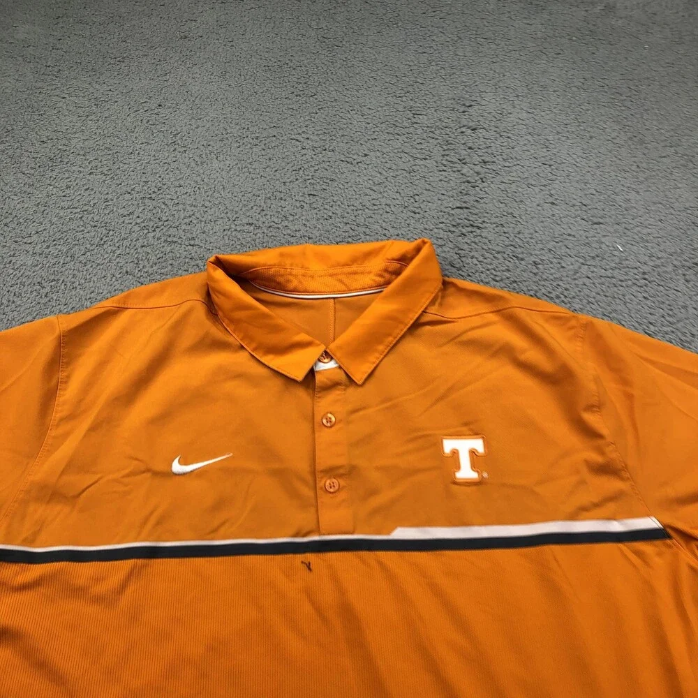 Tennessee Volunteers Polo Shirt Mens 3XL Orange NCAA Football Nike Dri Fit
